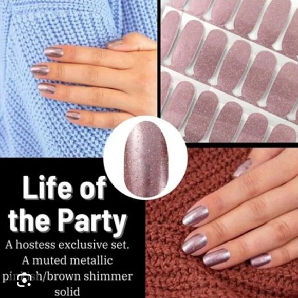 Color Street Other - Color Street Pink and Brown Press-On Nails Shimmer Finish
